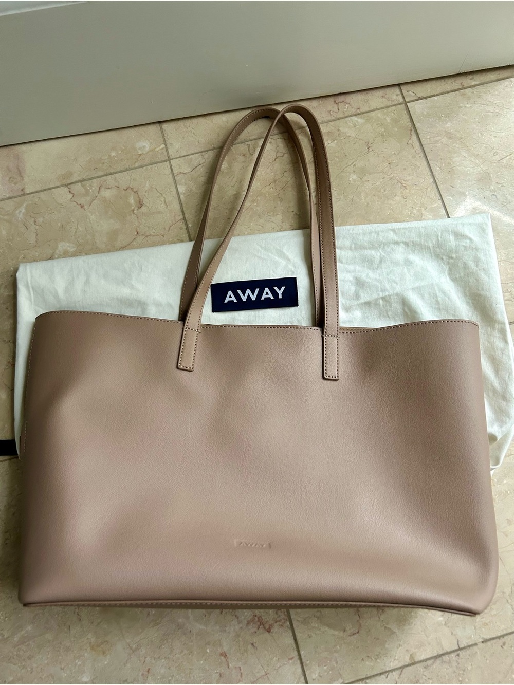 New AWAY Longitude Leather Tote Bag